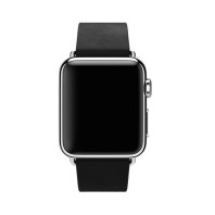 Кожаный ремешок Modern Buckle Leather для Apple Watch 38/40/41mm Silver/Black